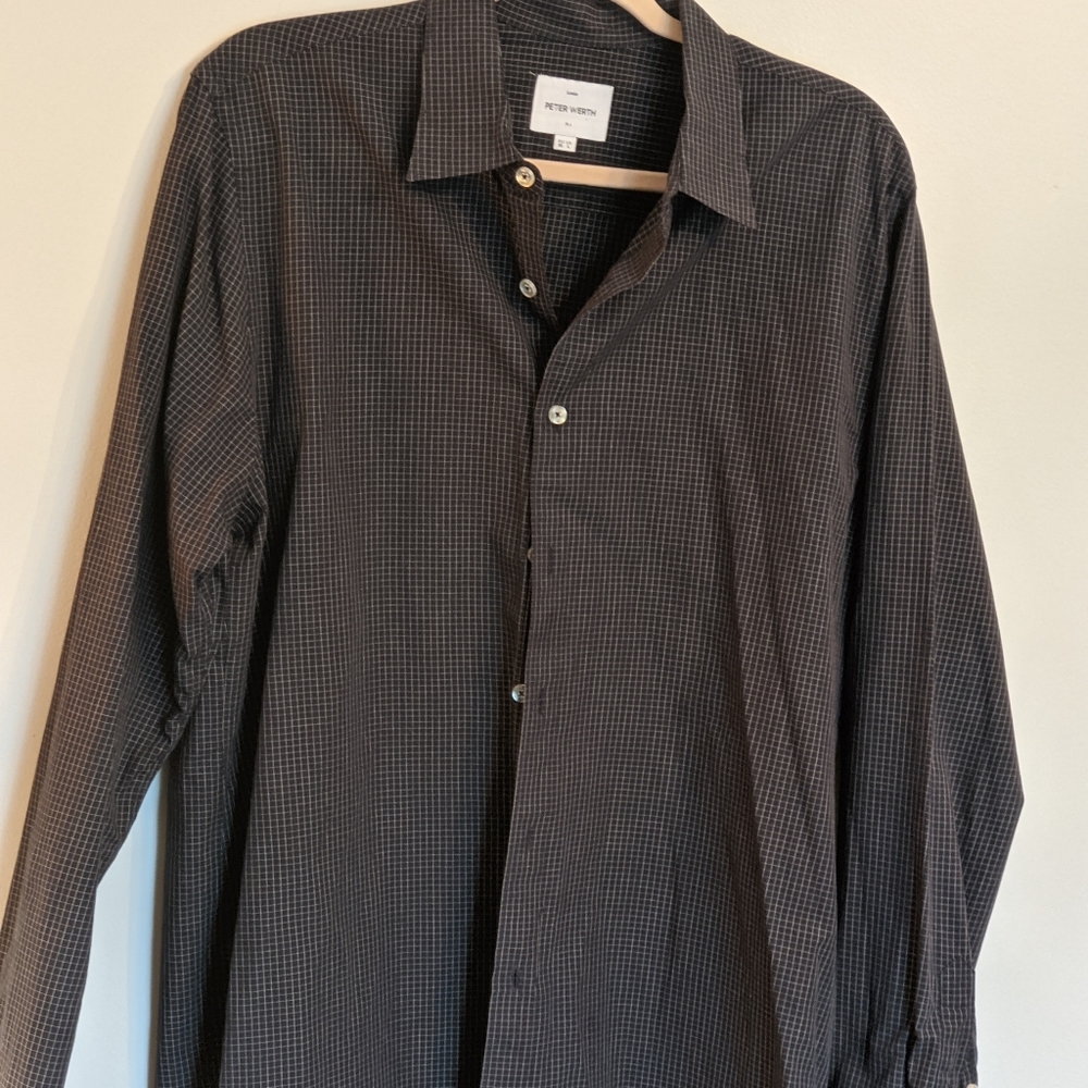 Peter Worth Mens Large Button Down Dress Shirt